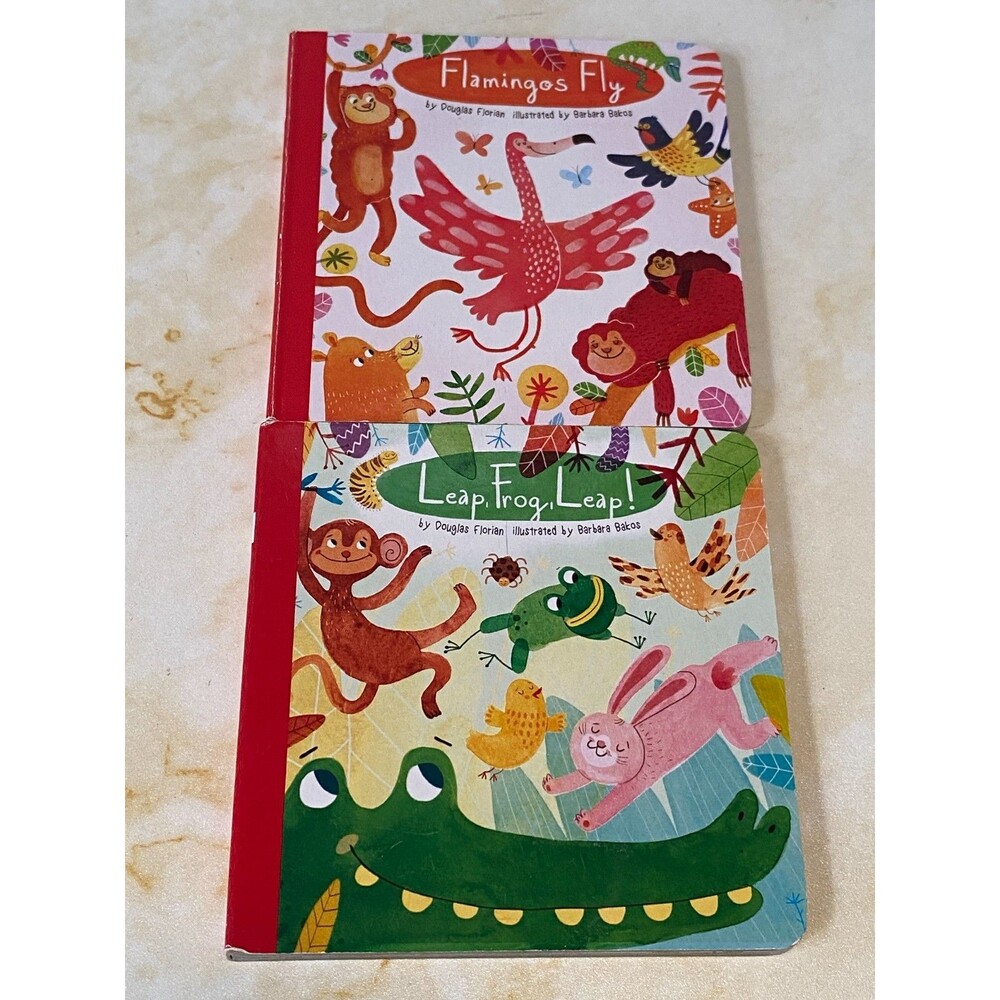 Douglas Florian Animals Play Set Of 2 Mini Board Books Chick-Fil-A 4 in